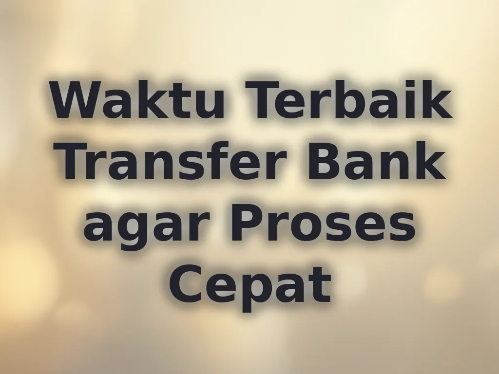 Waktu Terbaik Transfer Bank agar Proses Cepat